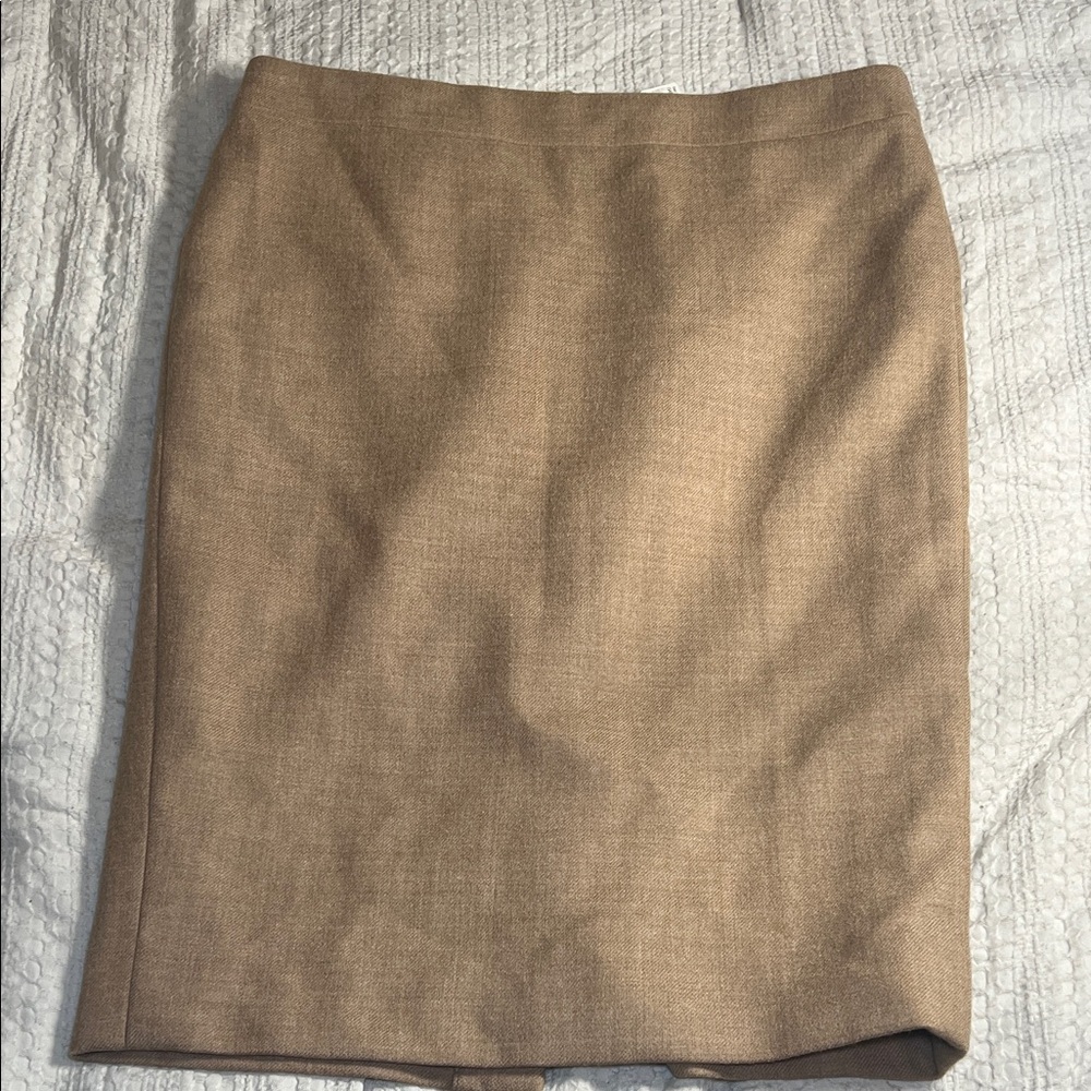 J. Crew Women's Tan wool Pencil Skirt size 10